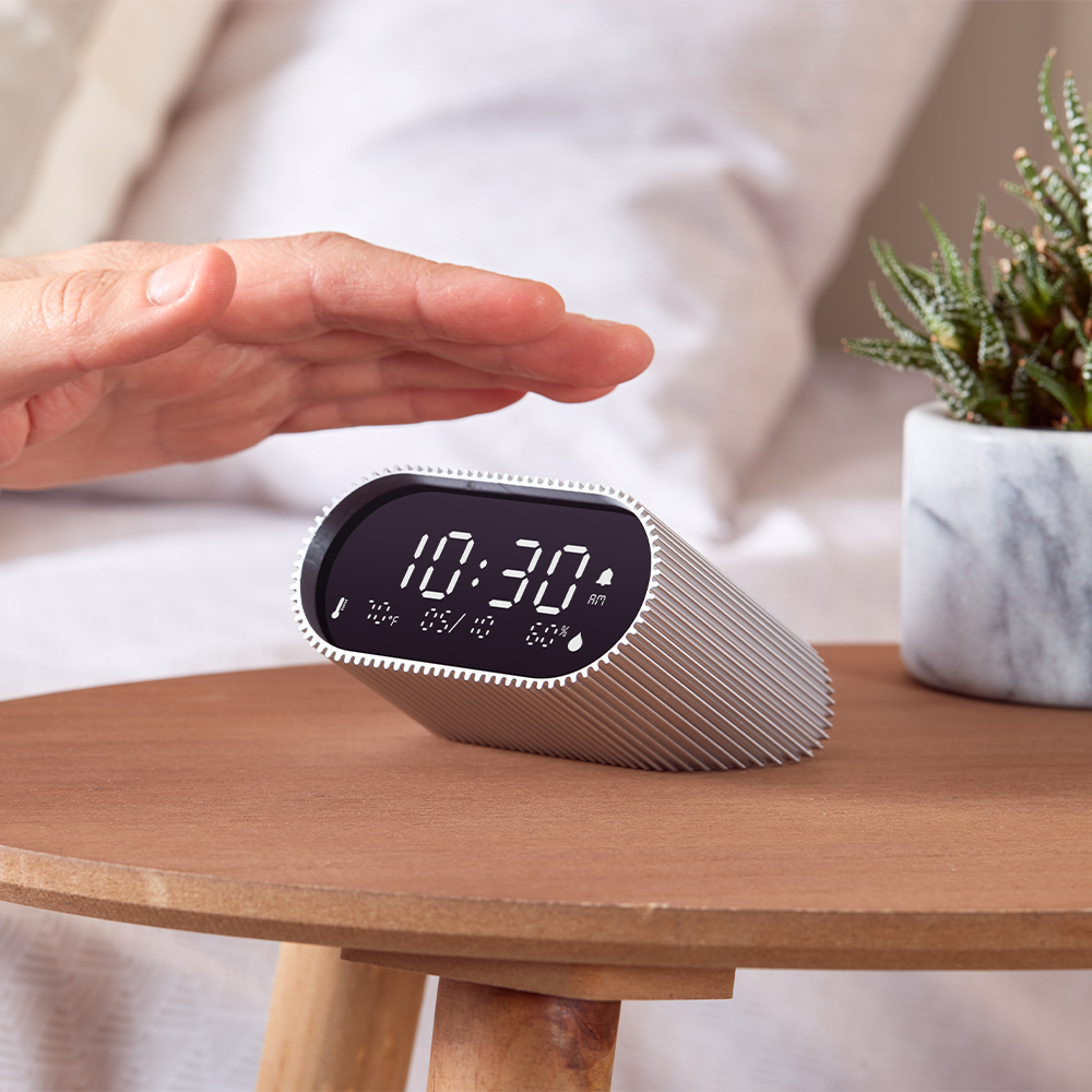 多機能デザインアラームクロック Ray Clockアラームク&hellip;